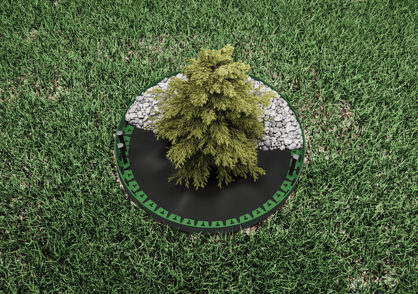 Бордюр садовий NewFixLight зелений B-900.04.04-PE в упаковці з анкерами (18 шт) та з'єднувачами (3 шт) 95-2 фото